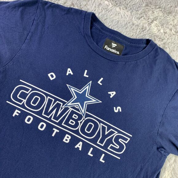 Dallas Cowboys Shirt Mens Small Navy Blue Short Sleeve Fanatics NFL Football Tee - Picture 1 of 8